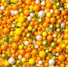 Dekorativne perle K - MANDARIN 80g